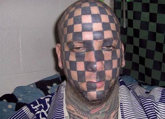 Insane face tattoos2 Funny: Insane face tattoos