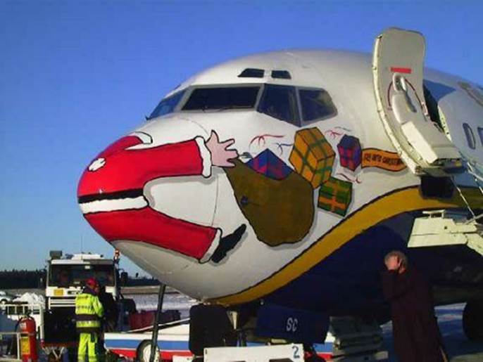Santa had a little run in...