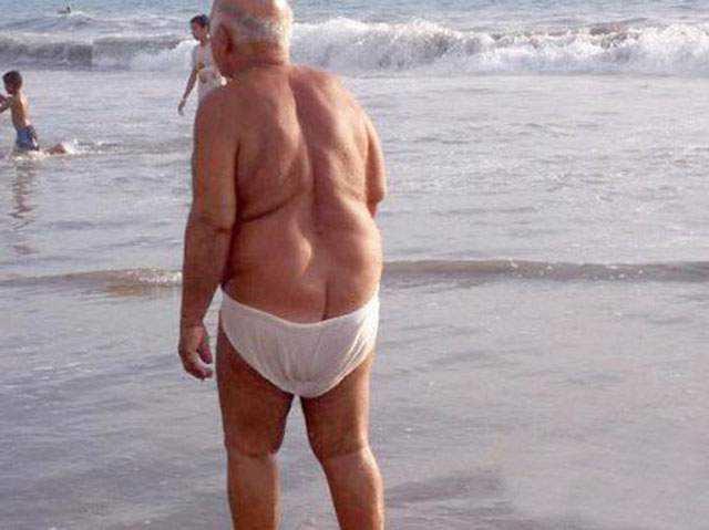 sagging underwear at beach