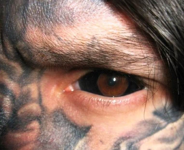Eye ball tattoo