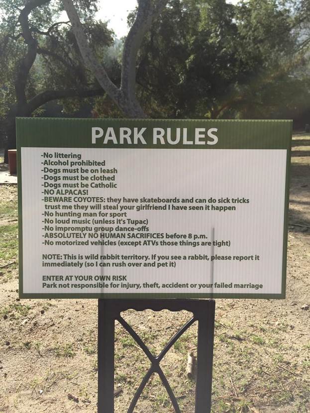 park rules