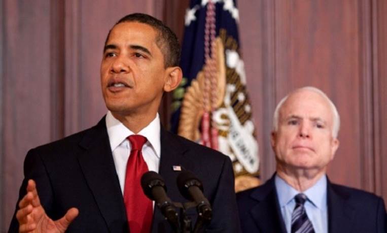 Obama and McCain at press conference