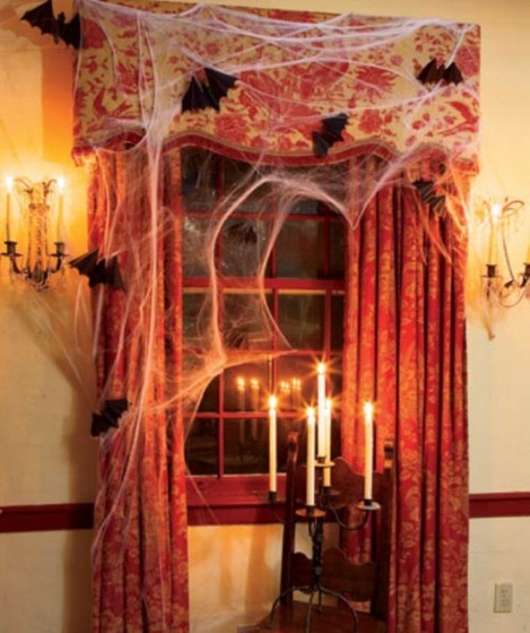 scary halloween window projection