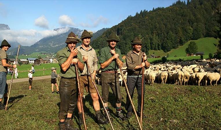 Farmers in the Alps