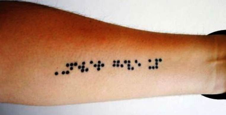 braille tattoo