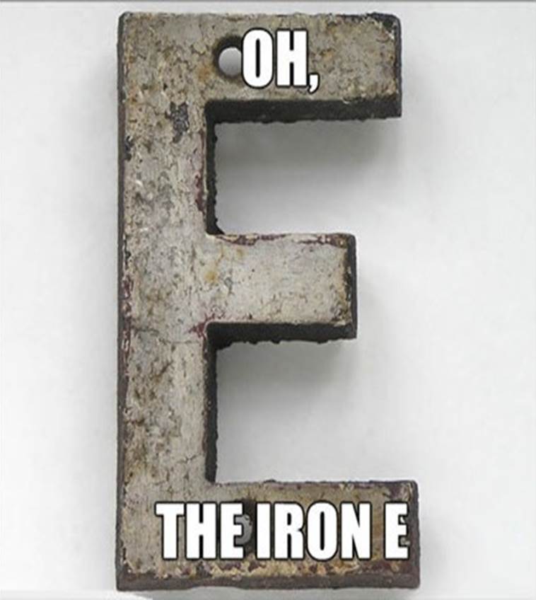 Oh the iron e
