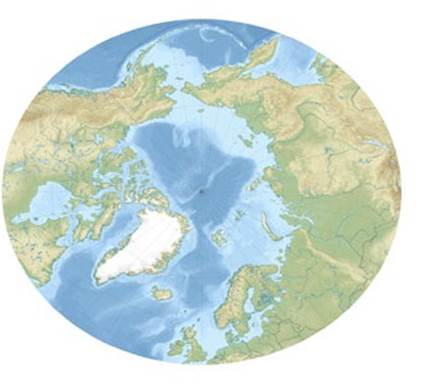 The nearest land is usually said to be Kaffeklubben Island off the north coast of Greenland about 700km (430 miles) away