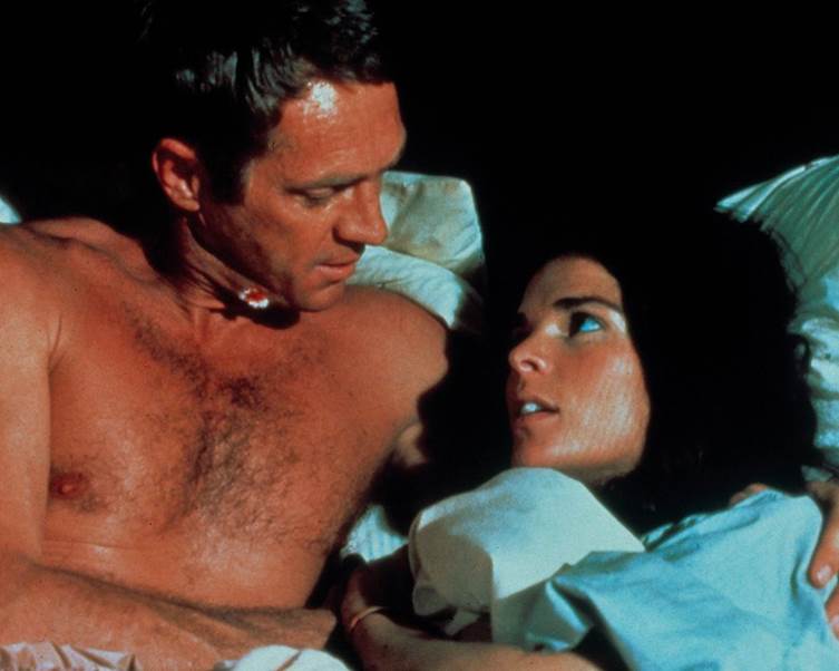 'The Getaway’ (1972) – Steve McQueen & Ali MacGraw Hollywood’s Coolest Man© had a reputation for wooing his leading ladies. This was all well and good while he was a single man, but when he began seeing his 'Getaway’ co-star, the beautiful 'Love Story’ actress Ali McGraw, he happened to be married. But not for long. McQueen dumped his wife Neile and married Ali. Then divorced her five years later. Then married someone else two years after that…