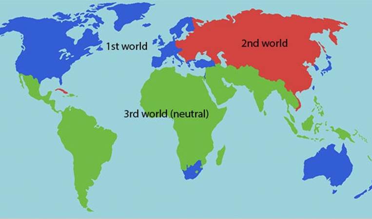 On that note, countries aligned with the US were considered first world, and countries aligned with the USSR were considered 2nd world