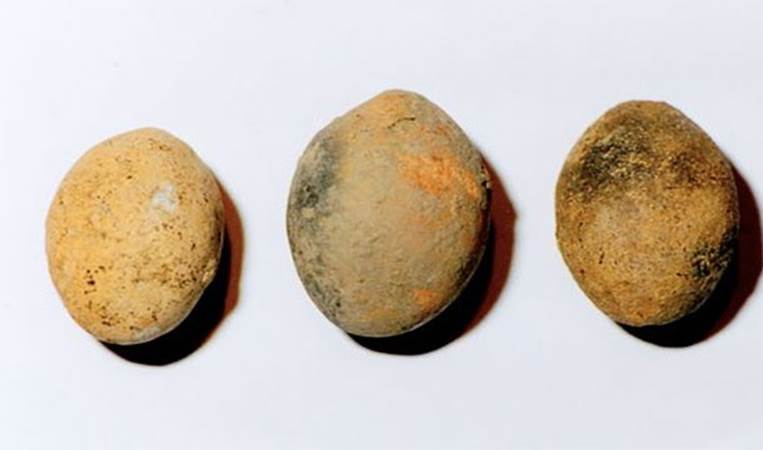 Sling bullets from around 40 BC have been found to be engraved with messages like 