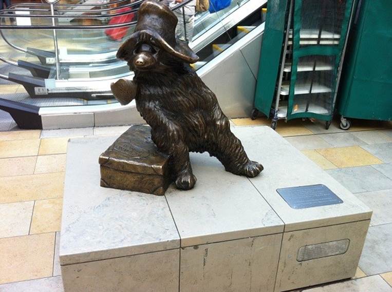 paddington bear statue