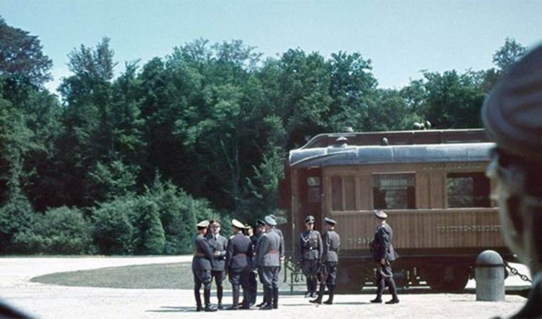 After WWI, France took the railway cars where Germany signed the official surrender document and put them in a museum. When Germany overran France in WWI, Hitler ordered the railroad cars to be but back in the exact same spot where they used to be in order to humiliate the French