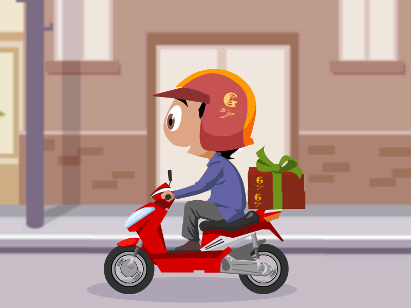 Image result for CARTOON ANIMATION GIF PIZZA DELIVERY MAN
