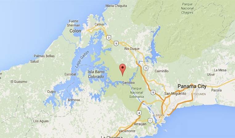 The Atlantic entrance to the Panama Canal is farther west than the Pacific entrance