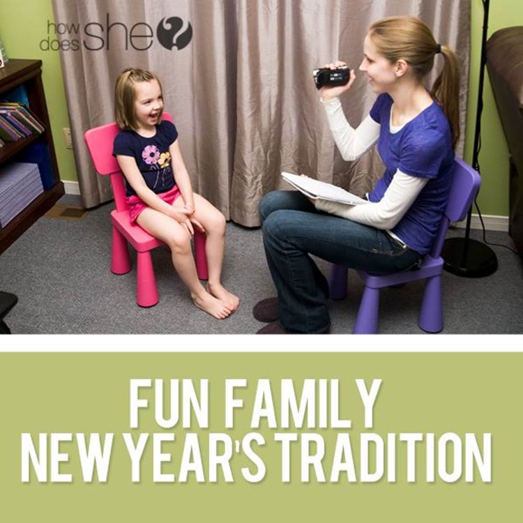 Love this idea - interview your kids every New Year. Ask them the same questions, then watch their answers change as they get older. So fun.